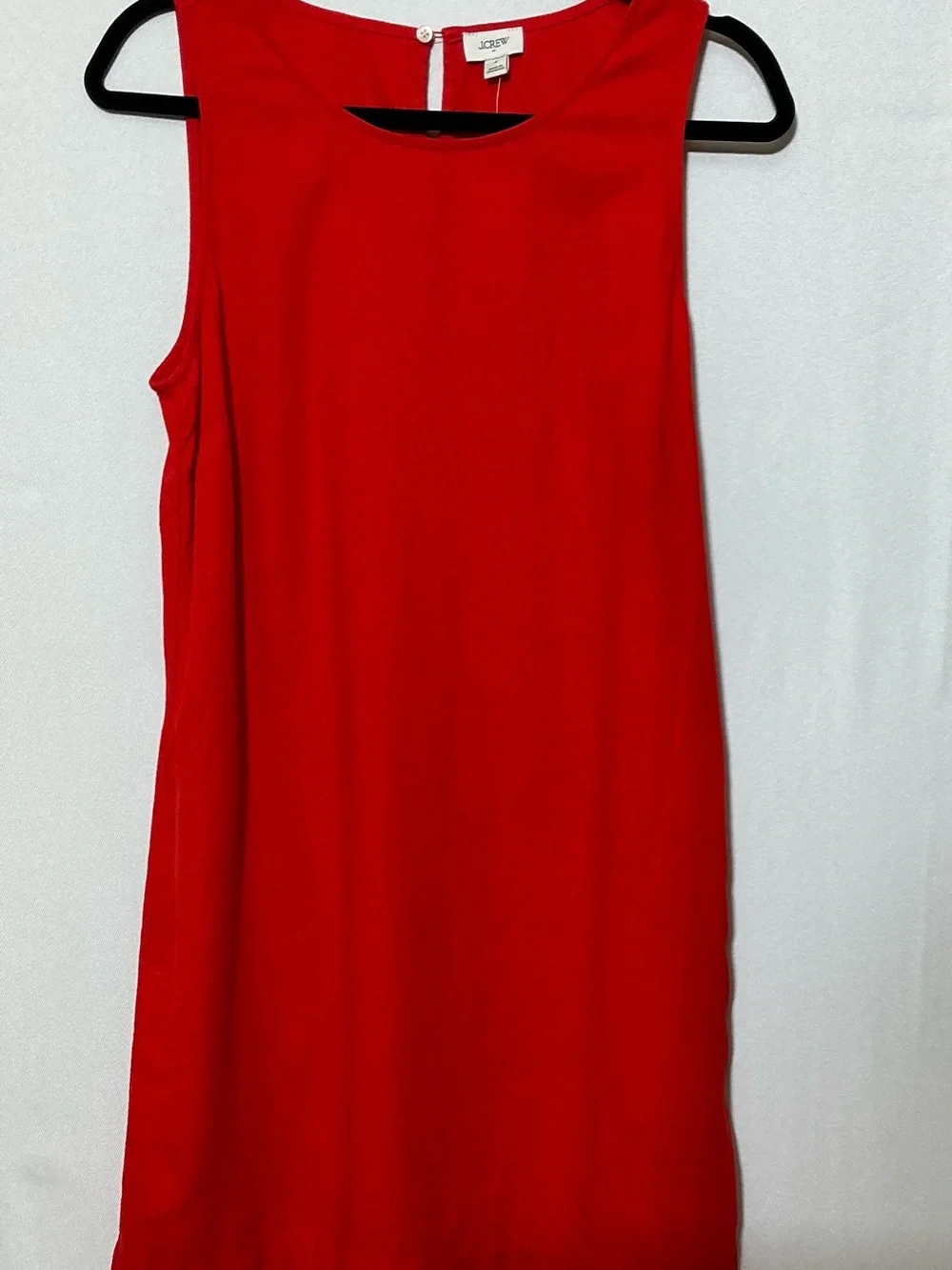 J. Crew Red Sleeveless Scoop-Neck Mini Dress